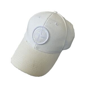 STONE ISLAND - White Baseball Cap - Adjustable strap - Size M- $200 retail